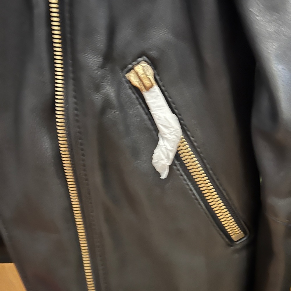 LTH JKT - KAS BIKER | BLACK WITH GOLD TRIM - XS - Picture 3 of 7